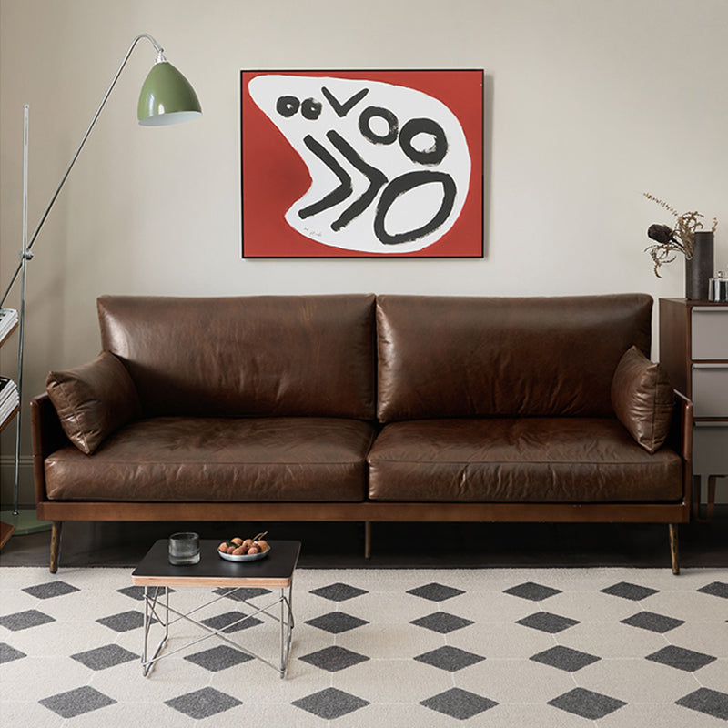 Vittoro Top Grain Leahter Straight Sofa