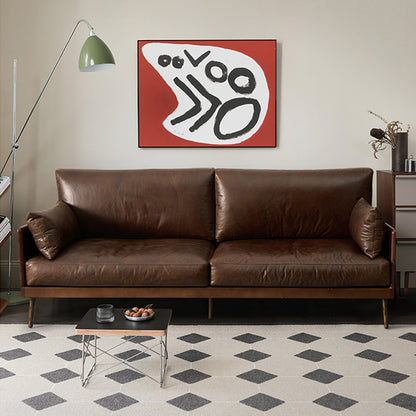 Vittoro Top Grain Leahter Straight Sofa
