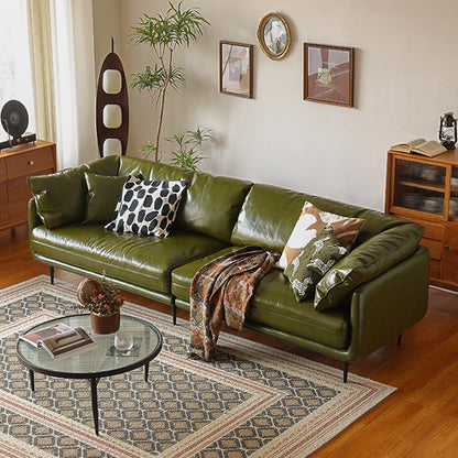 Nojara Top Grain Leather Straight Modular Sofa