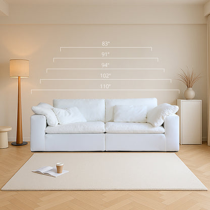 Mobilious-Nuvola Denim Slipcovered White Cloud Couch