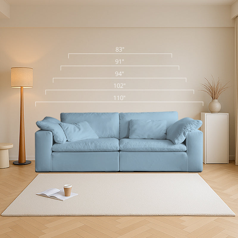 Mobilious-Nuvola Denim Slipcovered Blue Cloud Couch