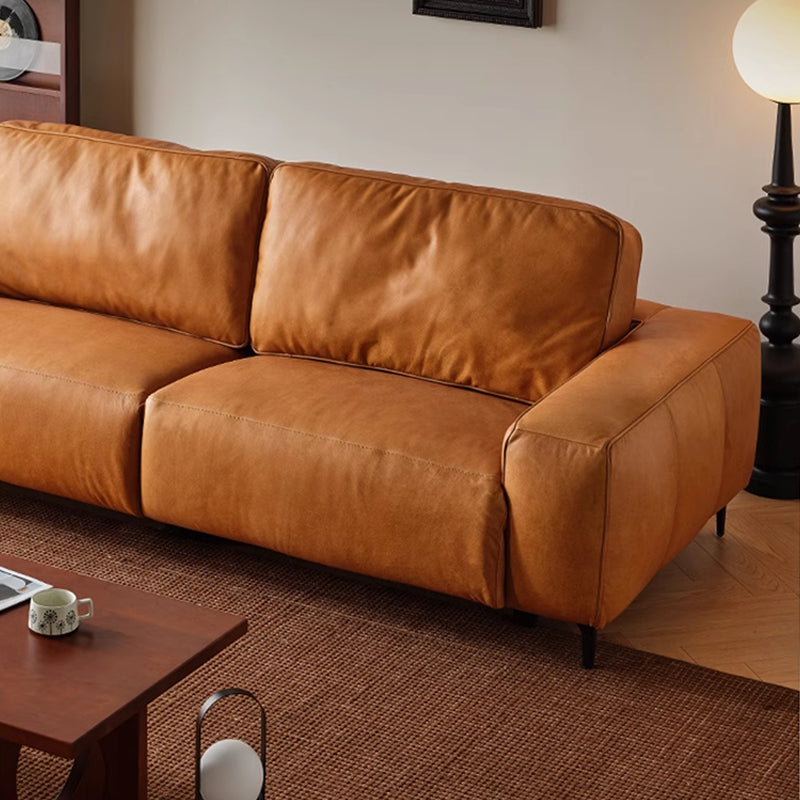 Hygge Genuine Leather Power Reclining Straight Sofa