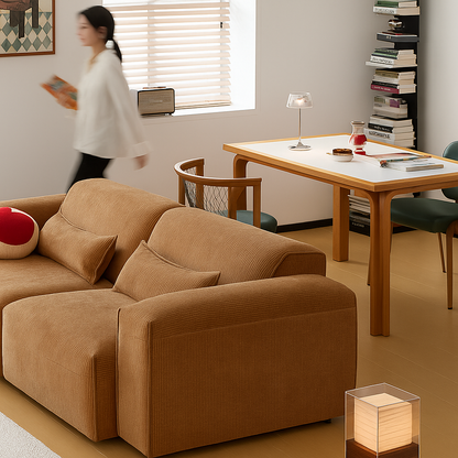 Mobilious-Kuruna Corduroy Retro Japanese Fabric Sofa