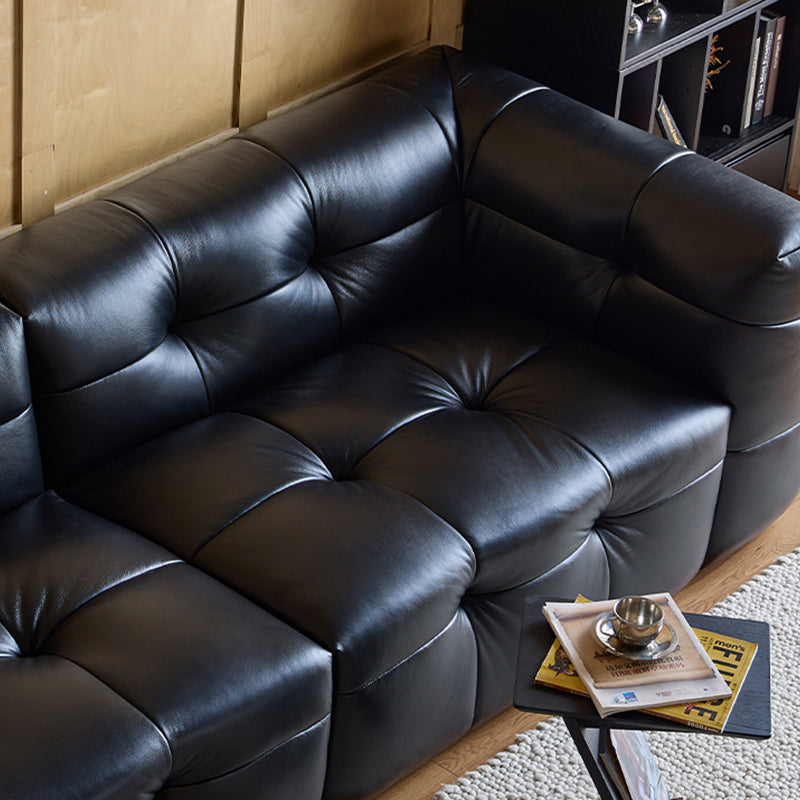 Eira Genuine Leather Retro Straight Sofa