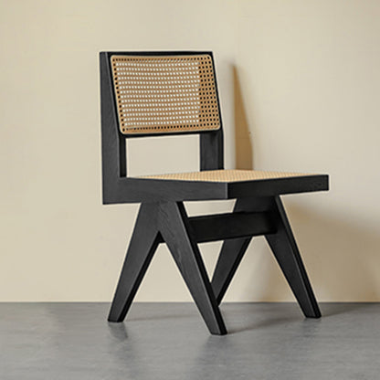 Aruna Solid Wood Modern Rattan Armchair