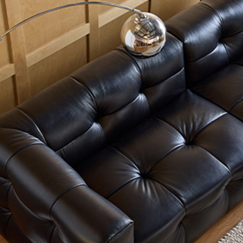 Eira Genuine Leather Retro Straight Sofa