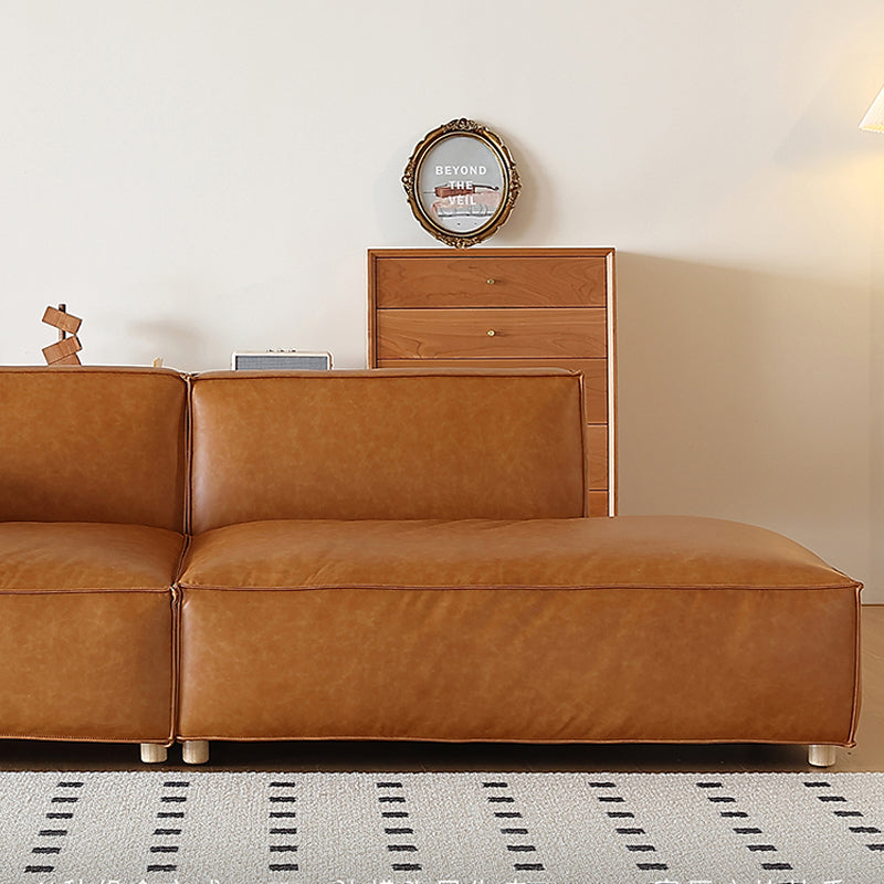 Città Genuine Leather Modular Straight Sofa