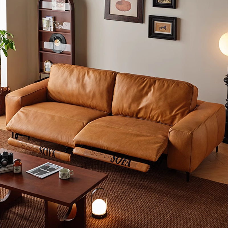 Hygge Genuine Leather Power Reclining Straight Sofa