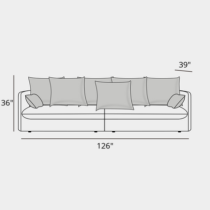 Mobilious-Bluoro Slipcovered White Skirted Sofa