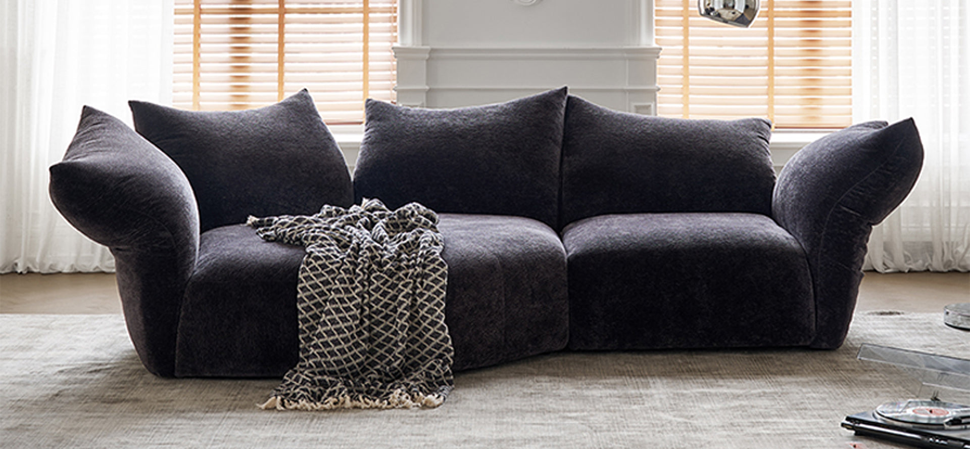 Mobilious-Petalla Chenille Modern Modular Sofa / Sectional