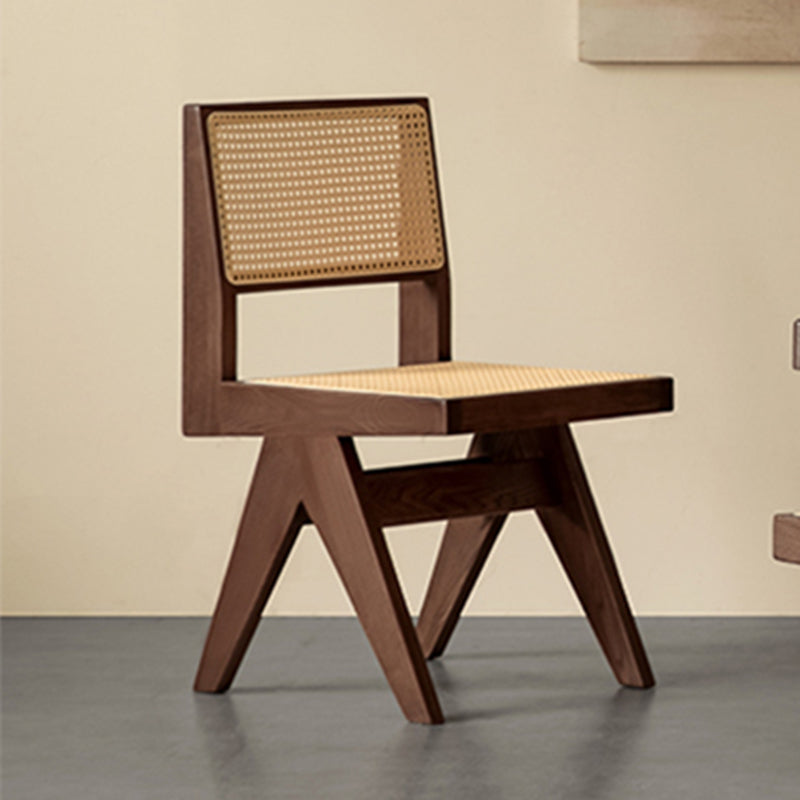 Aruna Solid Wood Modern Rattan Armchair