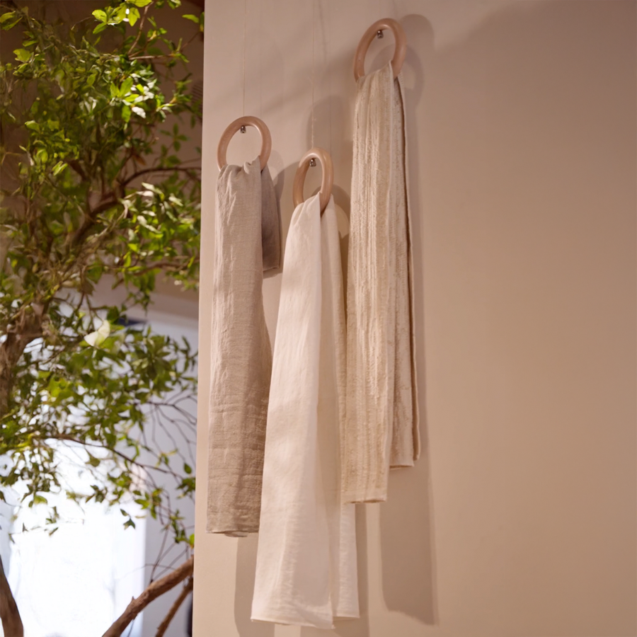 Mobilious-Armonia White Linen Fabric Washable Sofa